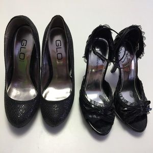 Women’s High Heel Stiletto Black Shoes Size 7